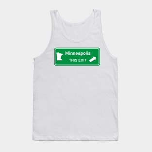 Minneapolis, Minnesota Highway Exit Sign Tank Top